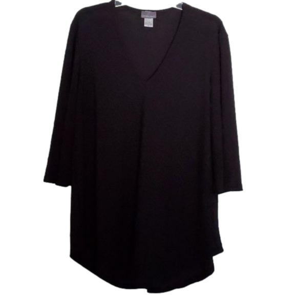Jordan Taylor Women's Black V Neck Bell Sleeve Tunic Size Large - Picture 1 of 8